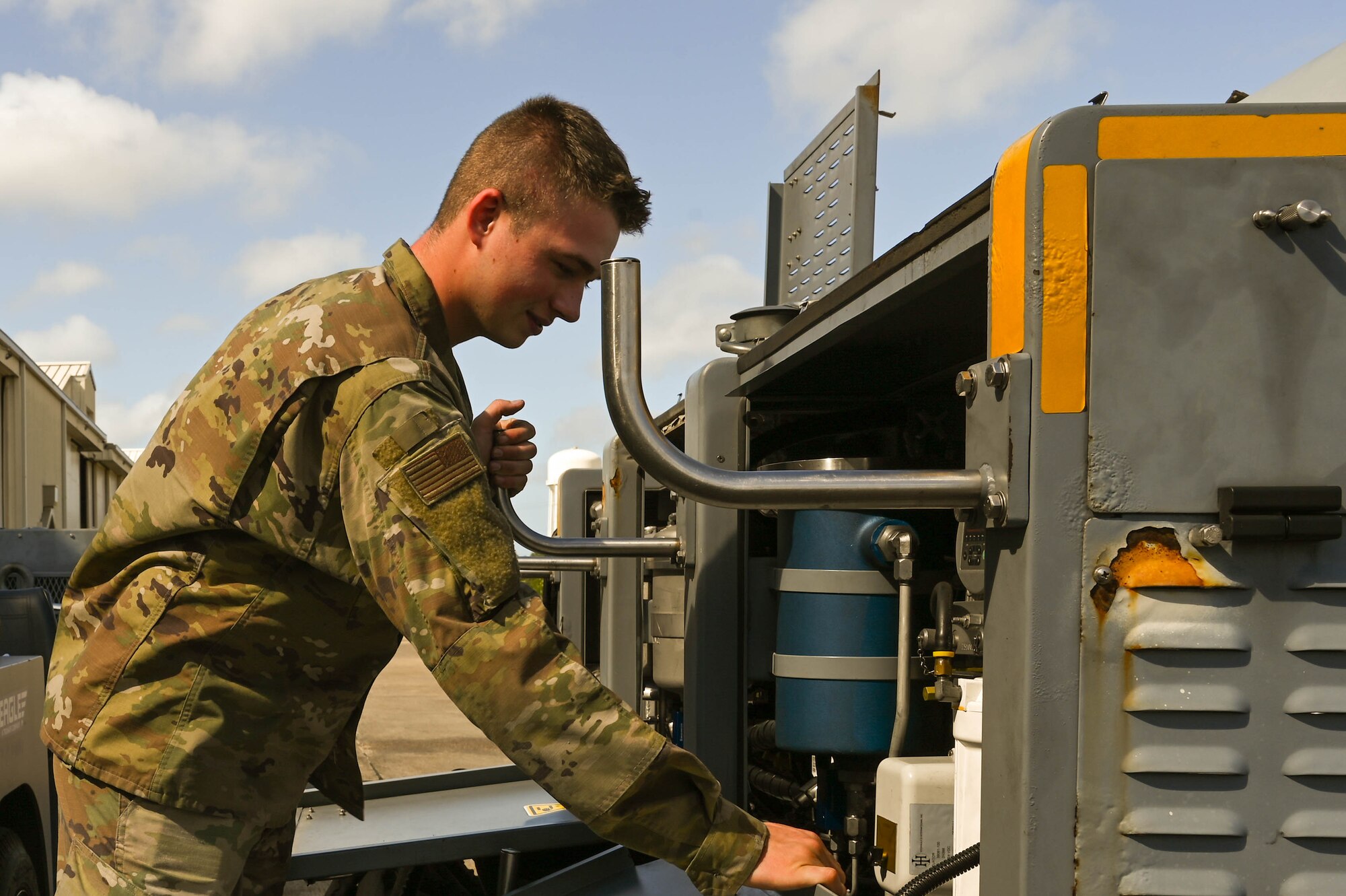 Airman performs Maintenance