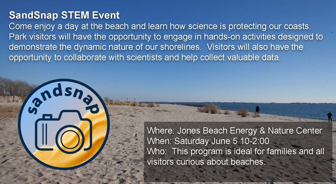 The U.S. Army Corps of Engineers and James Madison University hold SandSnap STEM event at the Jones Beach Energy and Nature Center June 5.