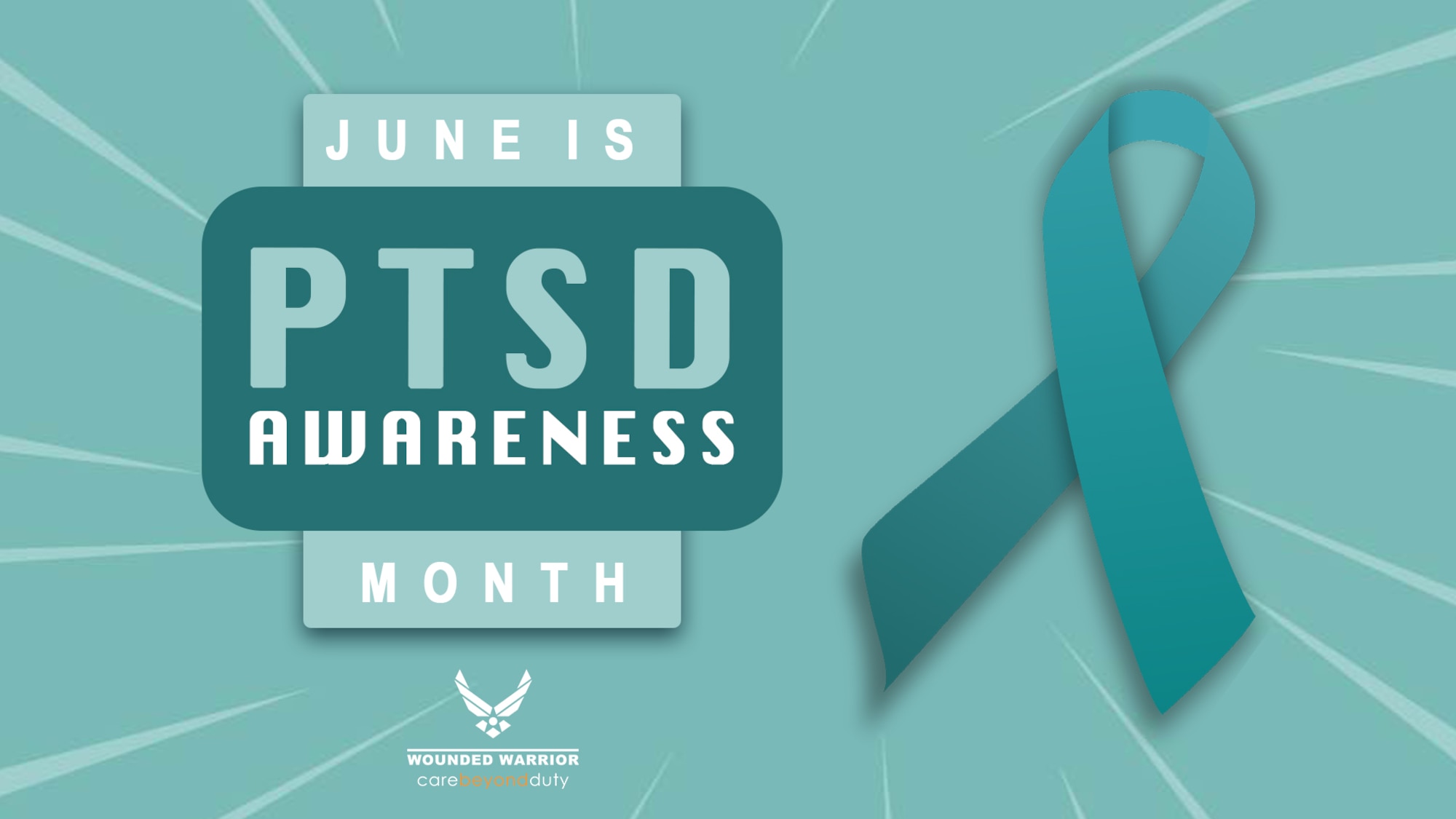 The National Center for Post-Traumatic Stress Disorder (PTSD) has designated June as National PTSD Awareness Month. As stated by the National Institute of Mental Health, PTSD is a mental health disorder that develops in individuals who have experienced or witnessed a traumatic event like, combat, a natural disaster, an accident, abuse, or assault.