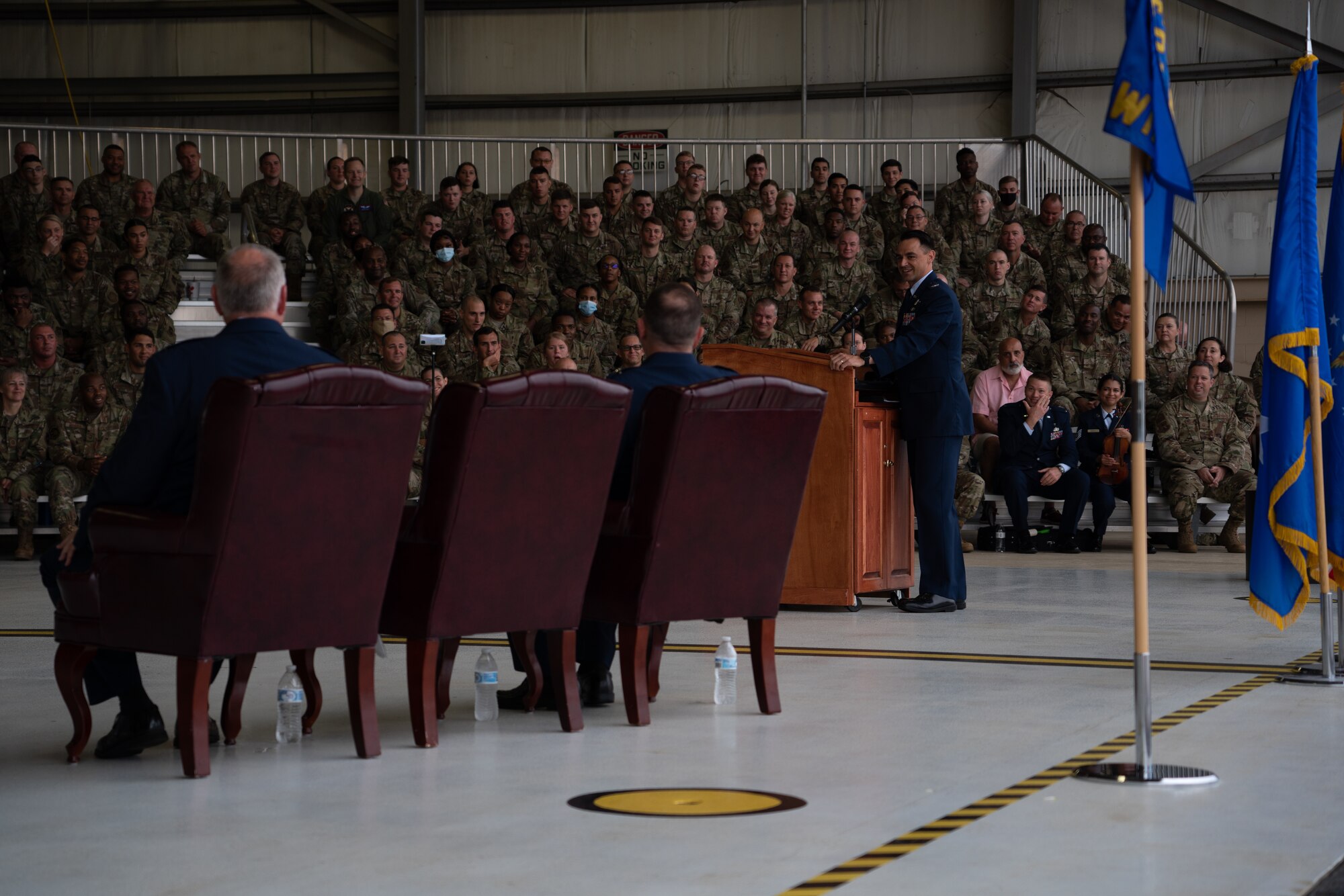 Col. Stuart M. Rubio assumed command of the 403rd Wing at Keesler Air Force Base, Miss., June 5, 2021. He will lead 1,900 Reserve Citizen Airmen and civilian professionals who train, equip, and employ airlift forces in support of the nation’s interests. This includes the only weather reconnaissance mission in the Department of Defense in addition to tactical airlift and airdrop, aeromedical evacuation and agile combat support. (U.S. Air Force photo by Staff Sgt. Shelton Sherrill)