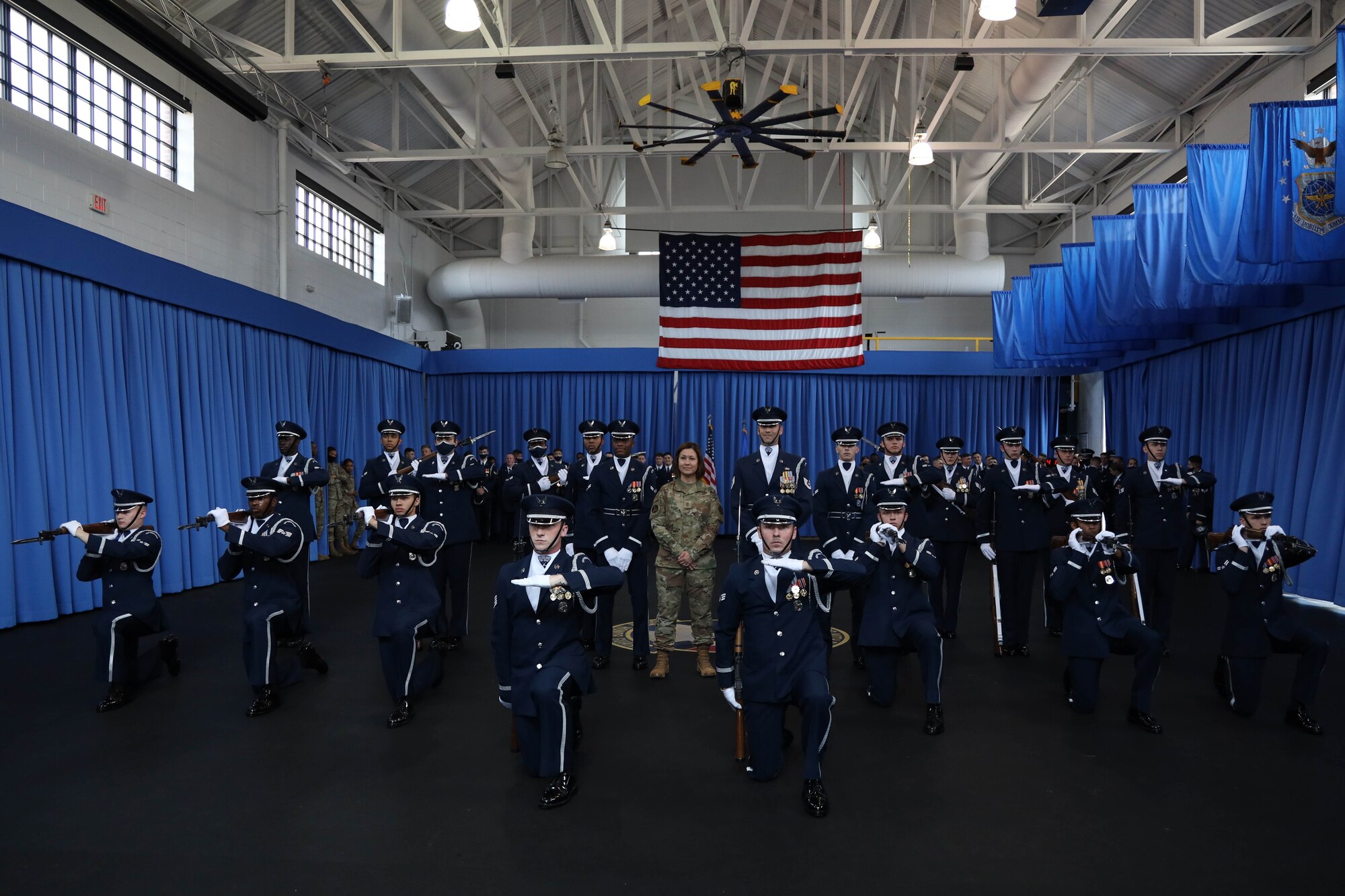 Chief Master Sergeant Bass visits the U.S. Air Force Honor Guard