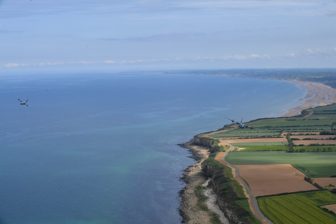 Aircraft over Normandy, France.