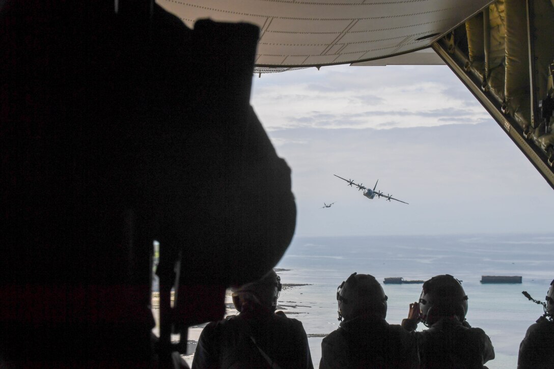 Aircraft over Normandy, France.