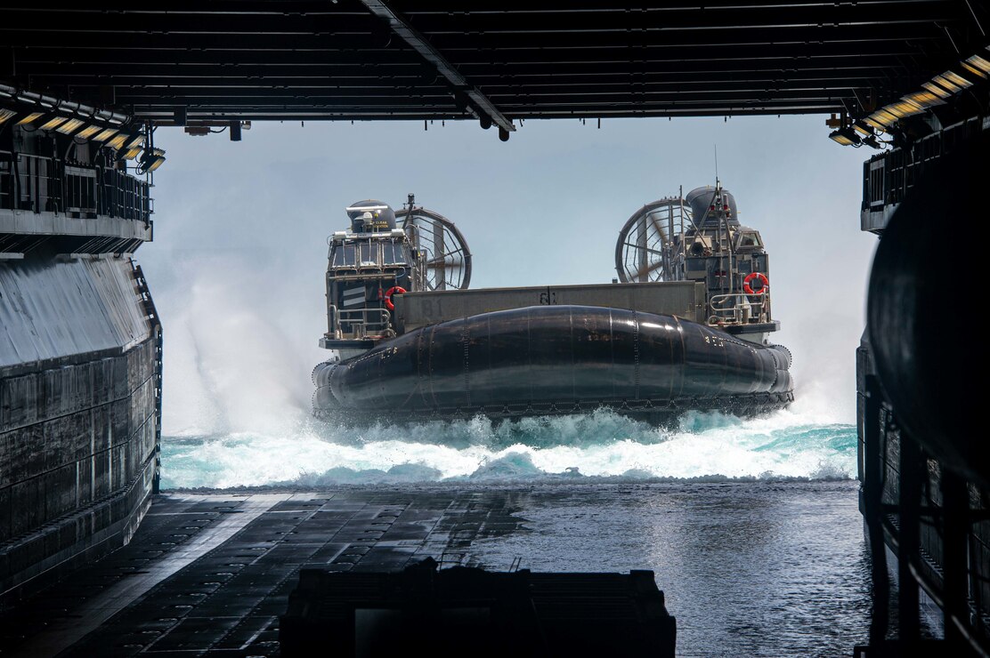 USS Essex (LHD 2) conducts amphibious operations.