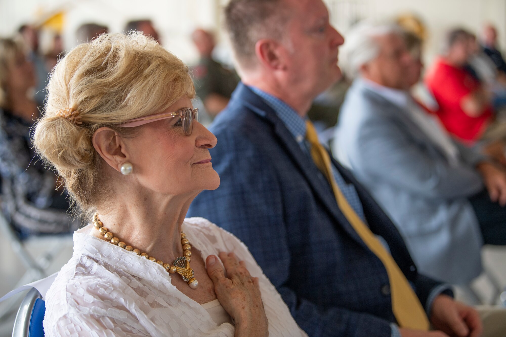 A photo of Dr. Lucy Greene attending a retirement ceremony
