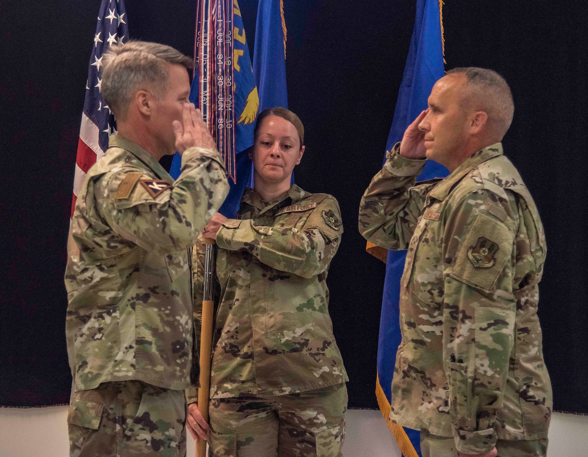The Expeditionary Operations Group holds their Change of Command ceremony.