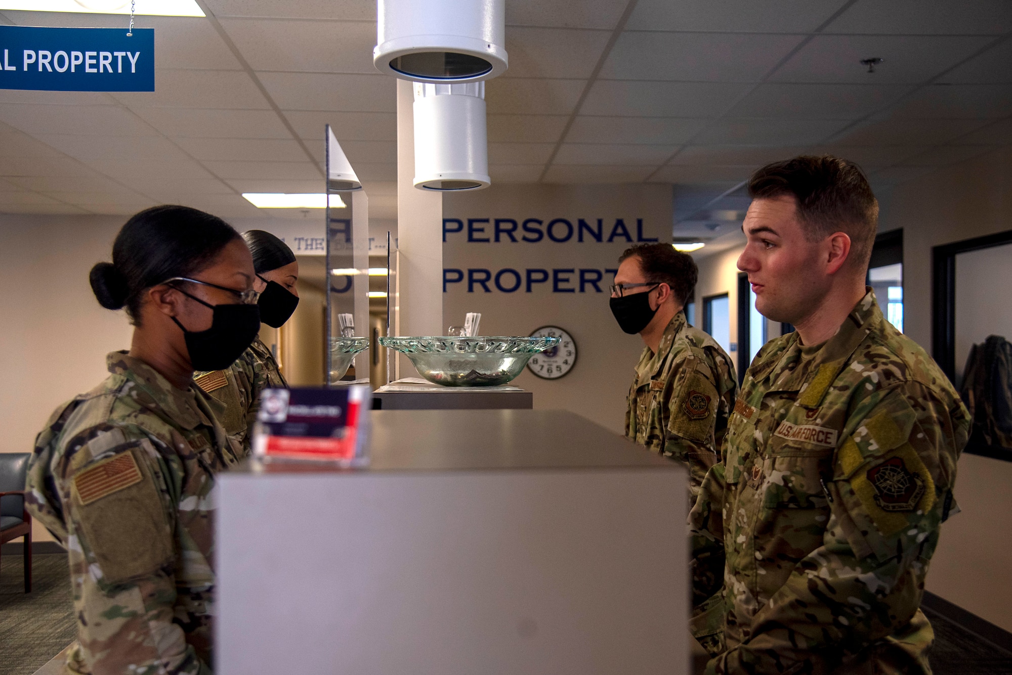 A U.S. Air Force Airmen receives a briefing about the 6th Logistics Readiness Squadron (LRS) Traffic Management Office (TMO) personal property office’s responsibilities at MacDill Air Force Base, Florida, May 26, 2021. The 6th LRS/TMO area of responsibility stretches from Orlando down to Fort Meyers, Florida, making it one of the largest AOR’s in the United States.