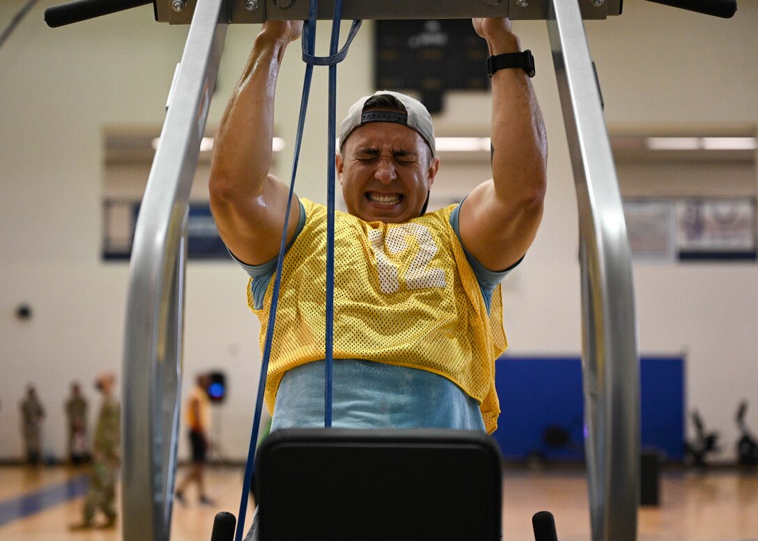 Airman doing a pull-up