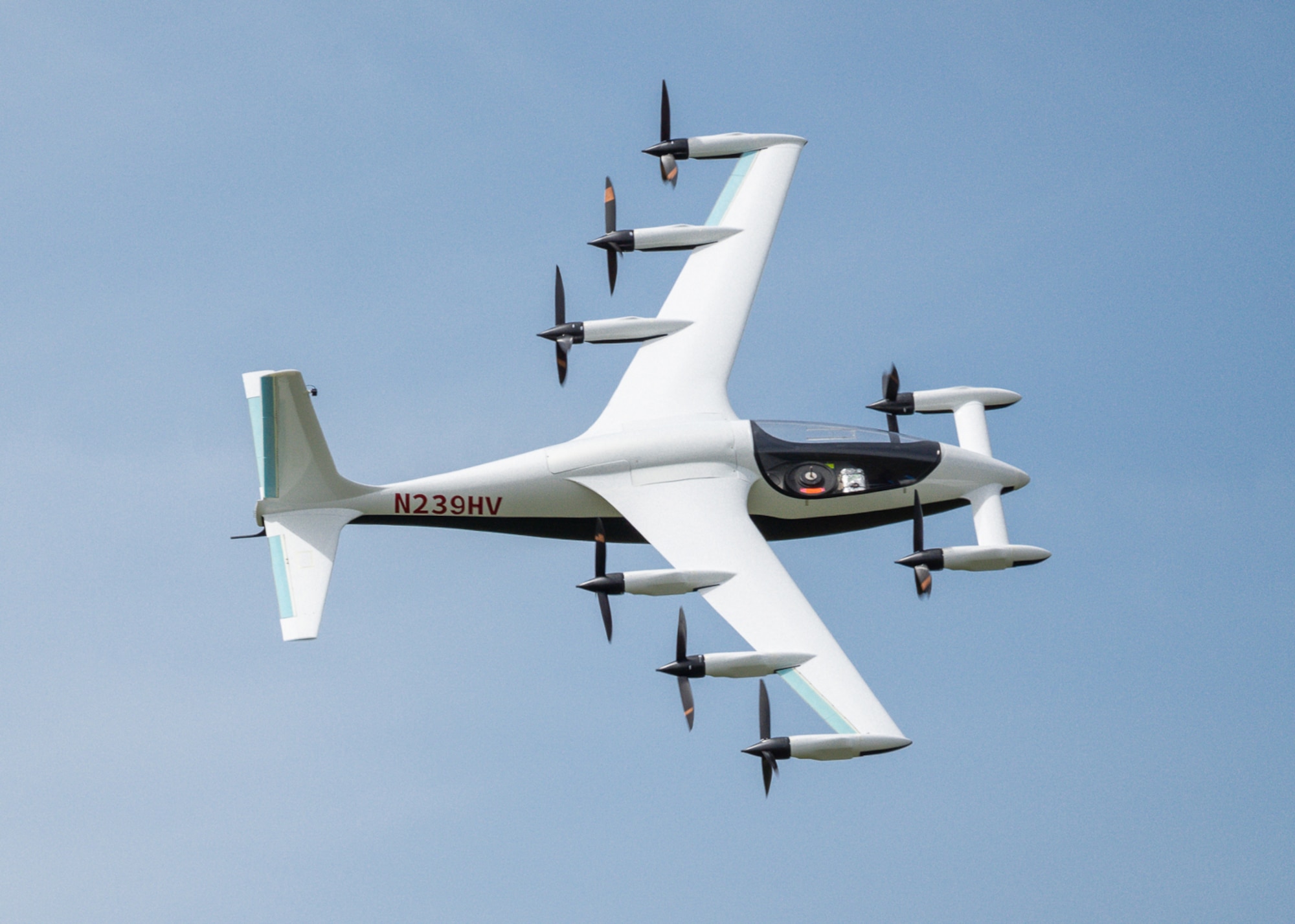 image of test vehicle in flight