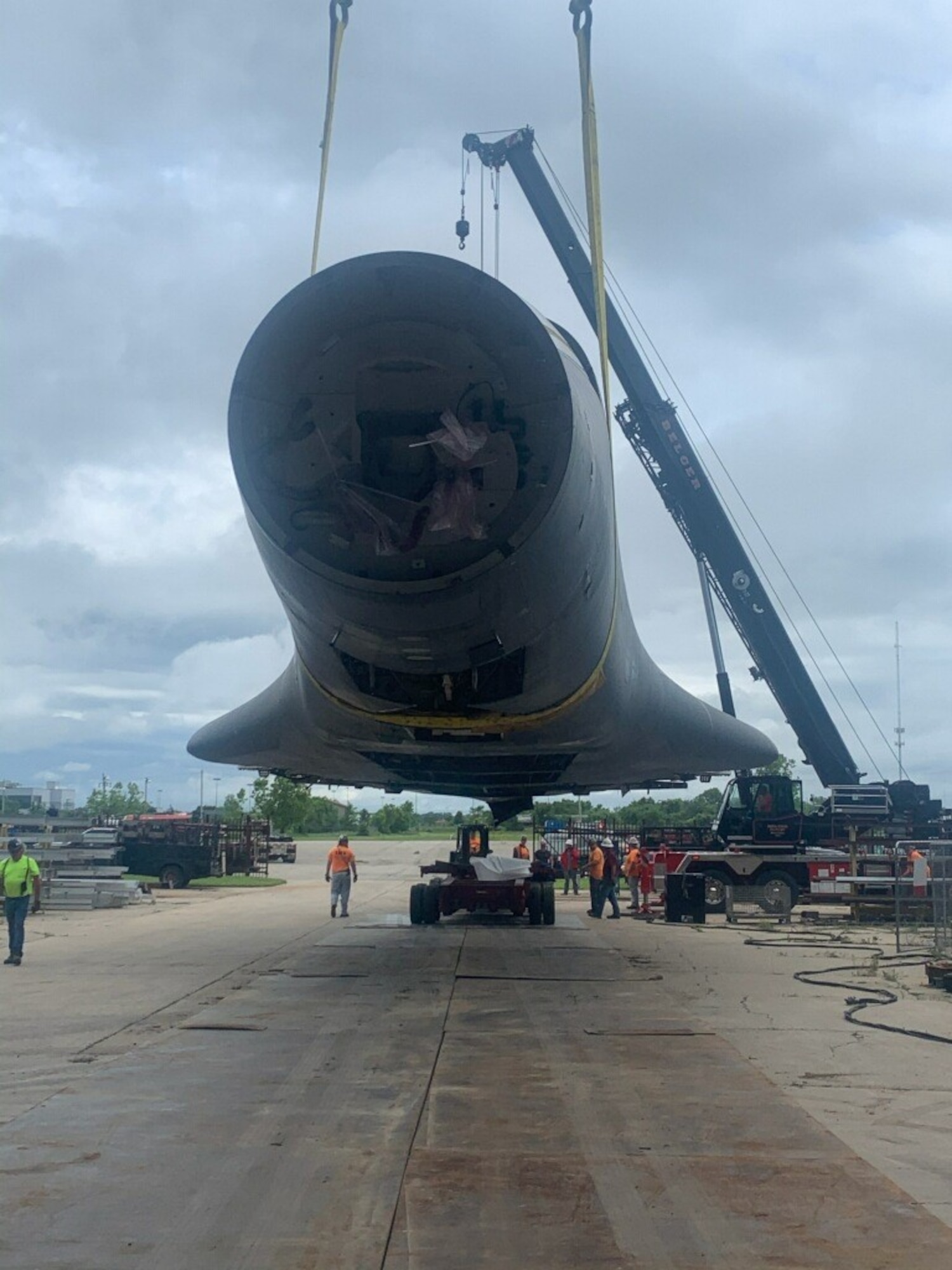 Wichita State University’s National Institute for Aviation Research will dismantle the B-1B 86-0101 fuselage, remove all the paint and primer, and perform high fidelity inspections looking for cracks and corrosion. (Courtesy photo)