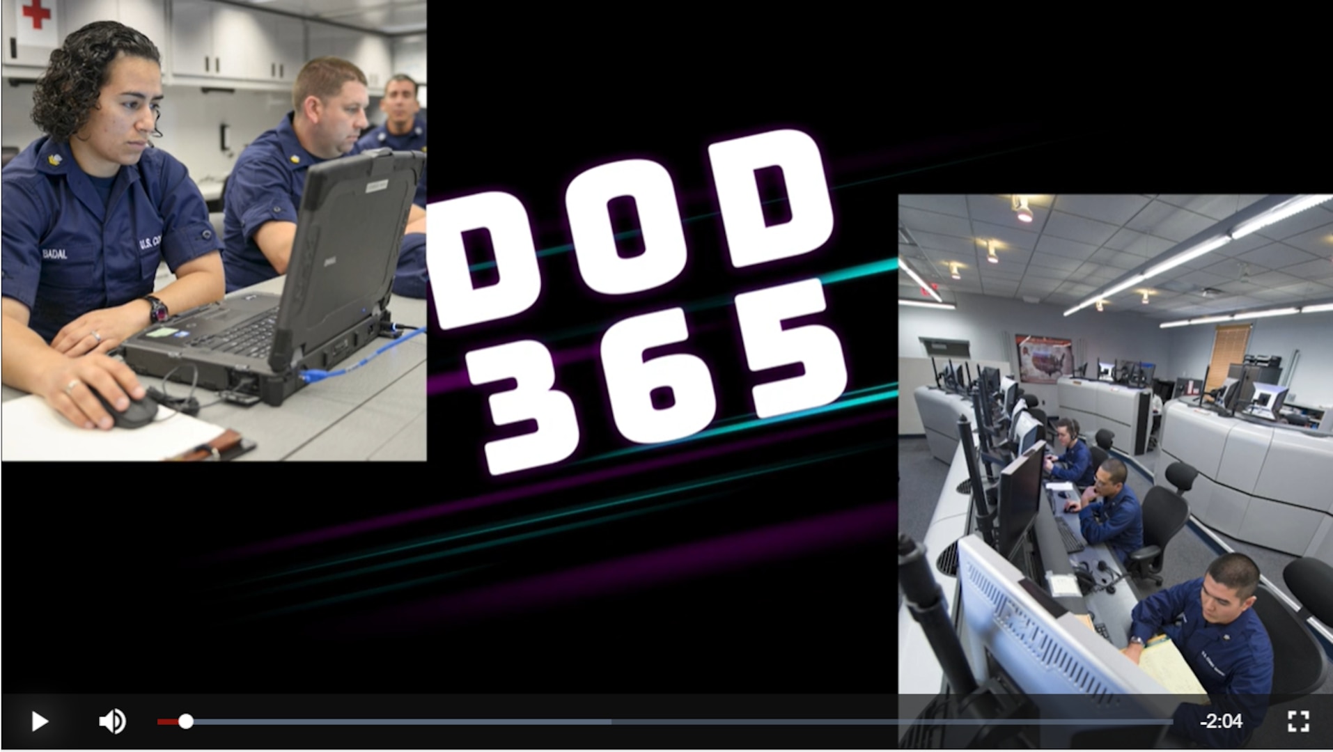 Washington, D.C. -- Rear Adm. David M. Dermanelian talks about some of his favorite features in DoD 365, the Coast Guard’s secure version of Microsoft 365. The 365 product suite is now available to Coast Guard employees, to help support collaboration and productivity. U.S. Coast Guard video by Telfair Brown