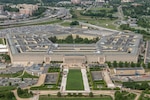 An aerial view of the Pentagon.