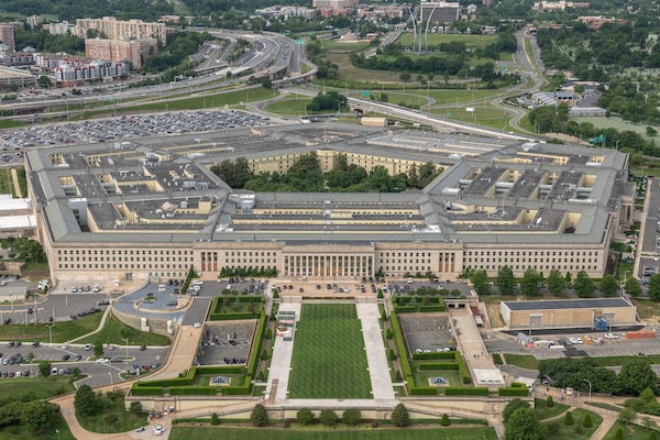 An aerial view of the Pentagon.