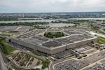 An aerial view of the Pentagon.