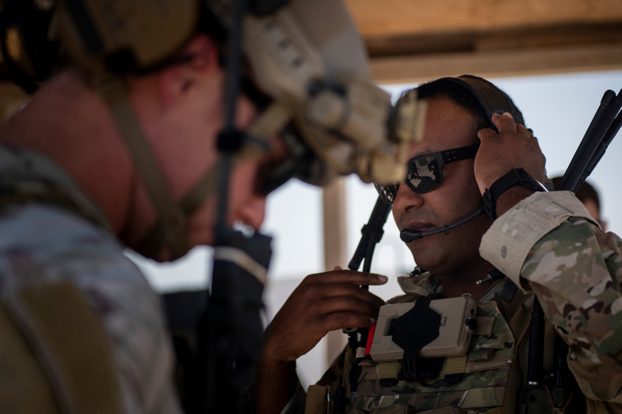 A photo of Soldiers preparing for training