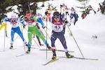 U.S. Army Spc. Vasek Cervenka, Headquarters and Headquarters Company, Garrison Support Command, Vermont National Guard, competing in the 12.5 KM Pursuit Race at the 2021 Junior World Championships in Obertilliach, Austria, March 3, 2021. Cervenka hopes to compete in the 2022 Olympics in Beijing, China.