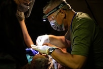 Approximately 80 U.S. Air National Guard and active duty airmen joined more than 100 members of the Moroccan military to provide medical care to 461 patients on June 7, at a surgical field hospital set up for humanitarian civic assistance during African Lion 2021.