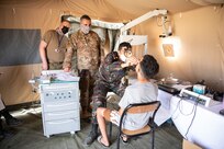 Approximately 80 U.S. Air National Guard and active duty airmen joined more than 100 members of the Moroccan military to provide medical care to 461 patients on June 7, at a surgical field hospital set up for humanitarian civic assistance during African Lion 2021.