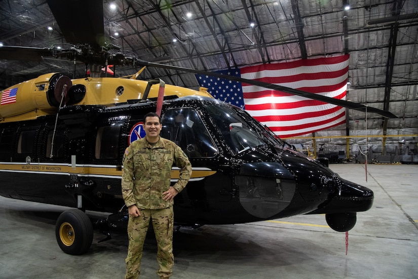 U.S. Army Chief Warrant Officer 3 Mauricio Garcia, a UH-60M Black Hawk pilot and aviation safety officer, currently deployed to Colombia, is seen here with CW3 Kevin Wikstrom. (Courtesy photo)