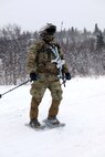 Soldier from 4th Brigade Combat Team, 25th Infantry Division test IVAS Capability Set 4 in extreme temperatures at the Cold Region Test Center, Alaska in March 2021.