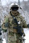 Soldier from 4th Brigade Combat Team, 25th Infantry Division test IVAS Capability Set 4 in extreme temperatures at the Cold Region Test Center, Alaska in March 2021.
