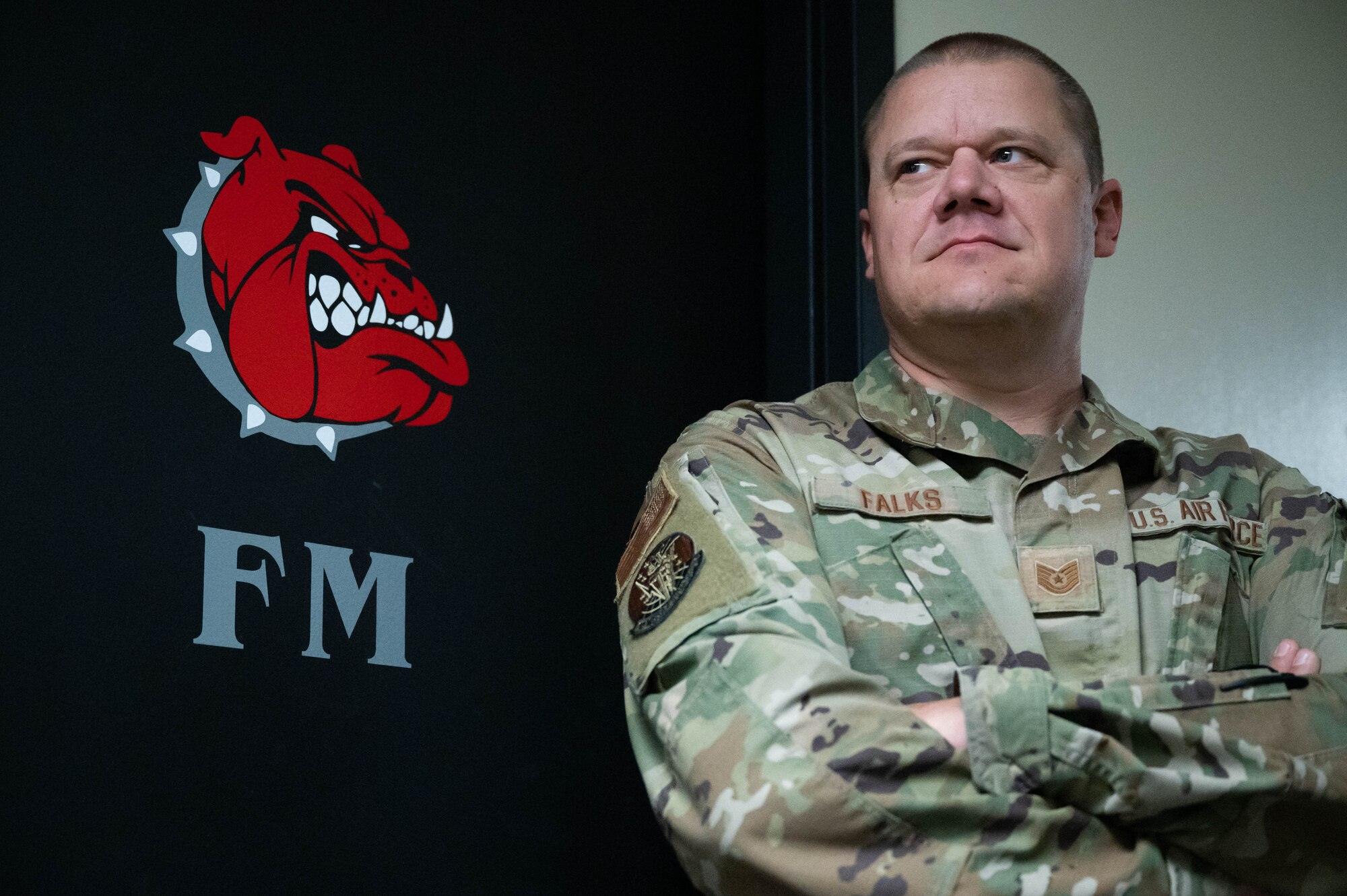 Tech. Sgt. Jonathan Falks, 12th Missile Squadron operations superintendent, poses for a photo June 4, 2021, at Malmstrom Air Force Base, Mont.