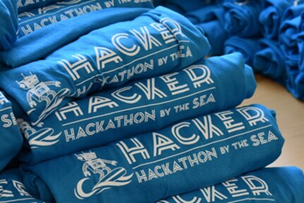 Students participating in the 2021 Hackathon by the Sea competition received a shirt to commemorate the two-day event hosted by NSWC PHD, Naval Air Warfare Center Weapons Division, and Naval Facilities Engineering and Expeditionary Warfare Center, in partnership with the Ventura County Office of Education. The theme this year was “Hack The Future.