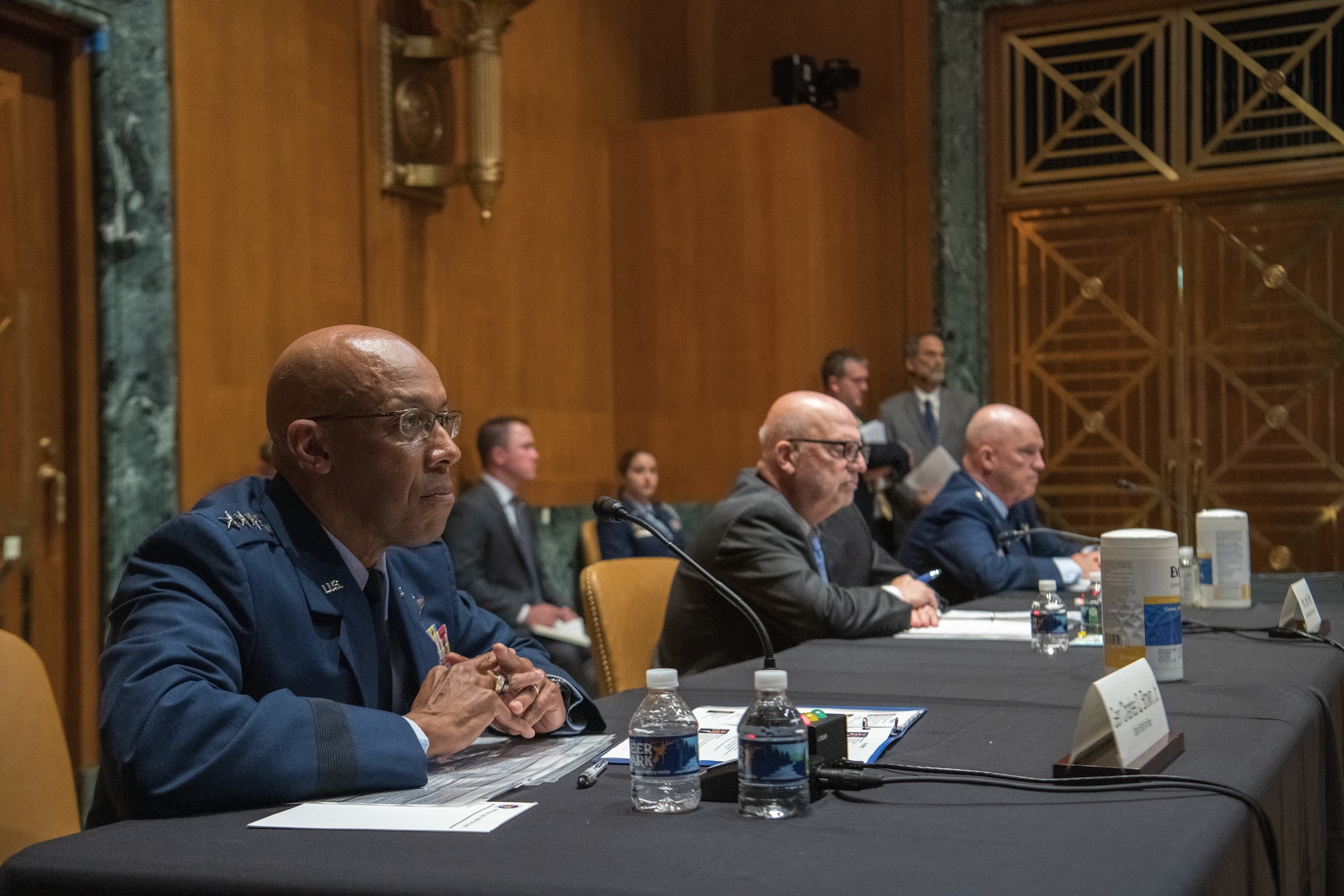 Air Force Chief of Staff Gen. CQ Brown, Jr. addresses the Senate Appropriations Defense Subcommittee, June 8, 2021.