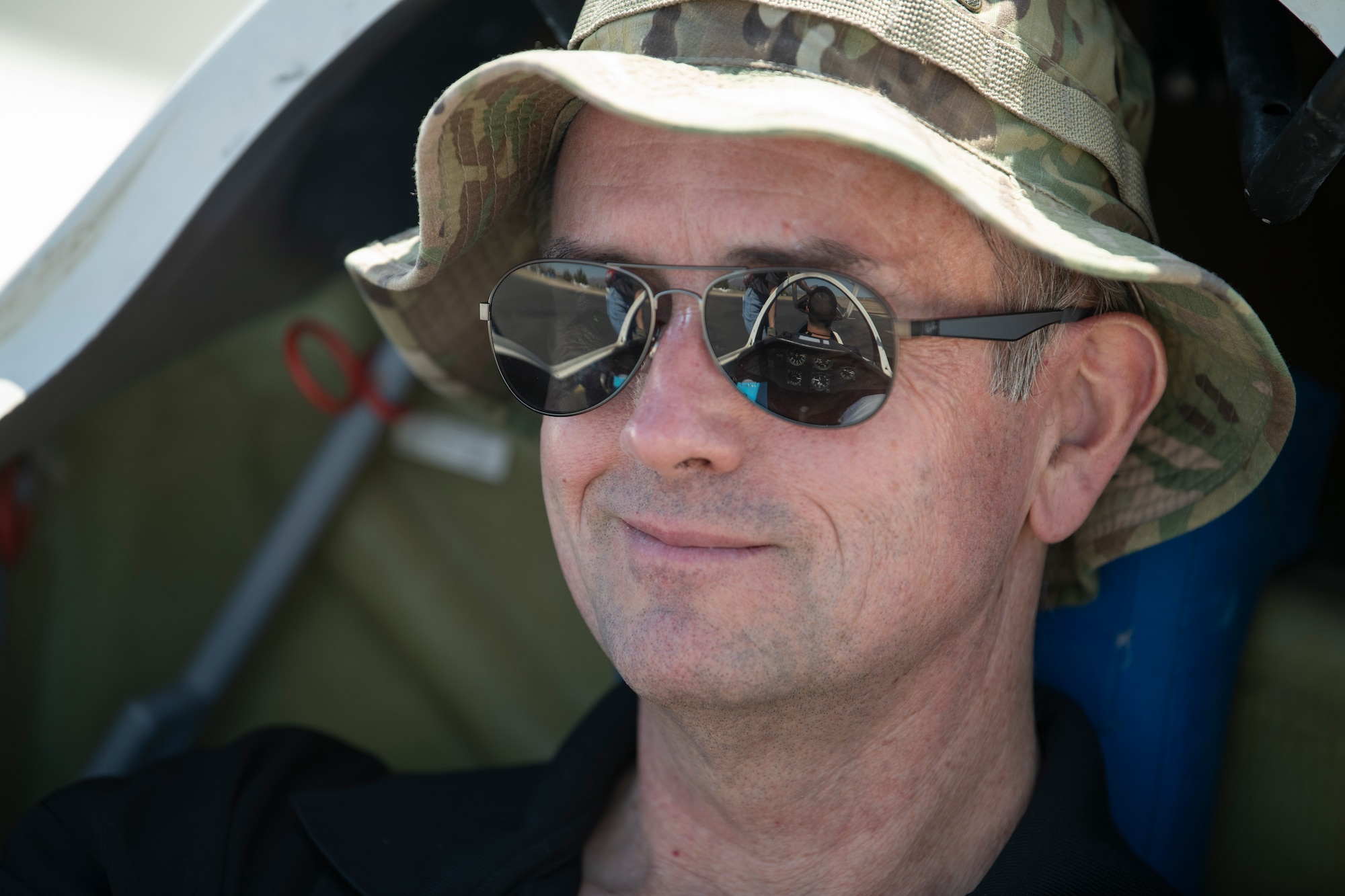 Pilot preparing for glider flight