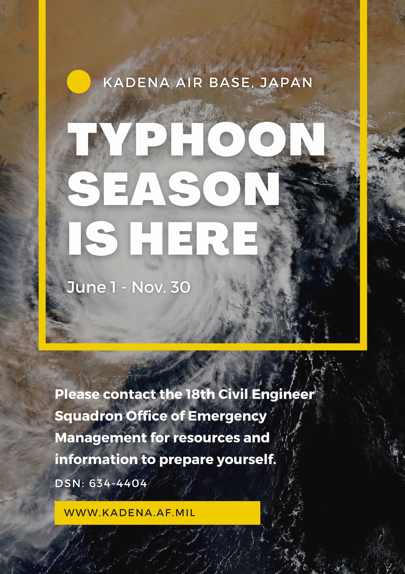 Prepare now: Emergency Management, typhoon season > Nellis Air Force Base >  News