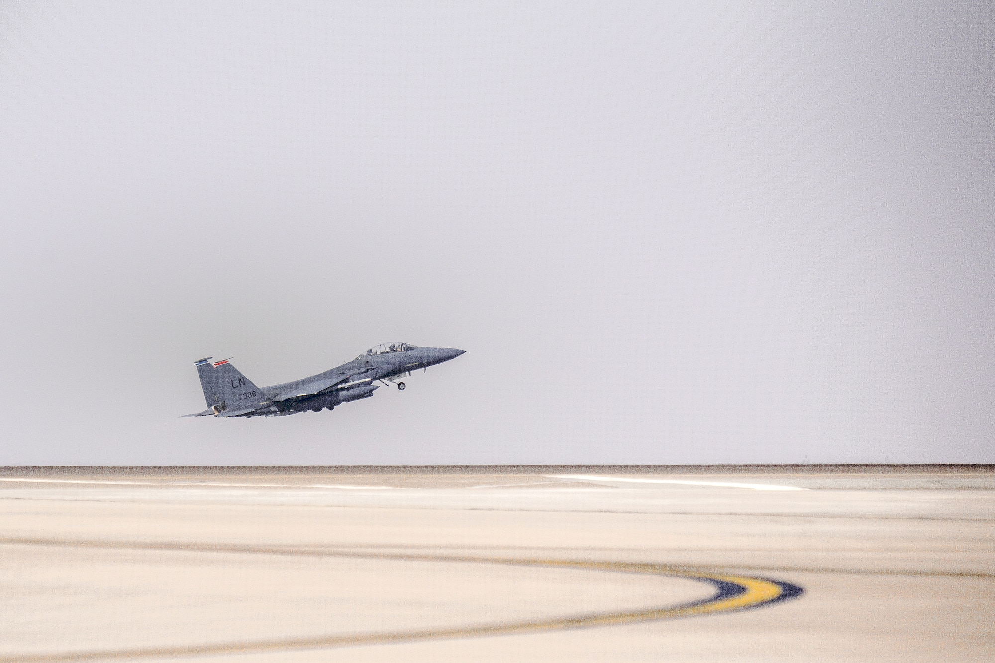 U.S. Air Force Capt. Miranda Bray, 494th Expeditionary Fighter Squadron, F-15E Strike Eagle fighter pilot,  deployed to Al Dhafra Air Base as part of an agile combat employment, a form of operations that increases the pace and frequency of missions while maximizing efficiencies.