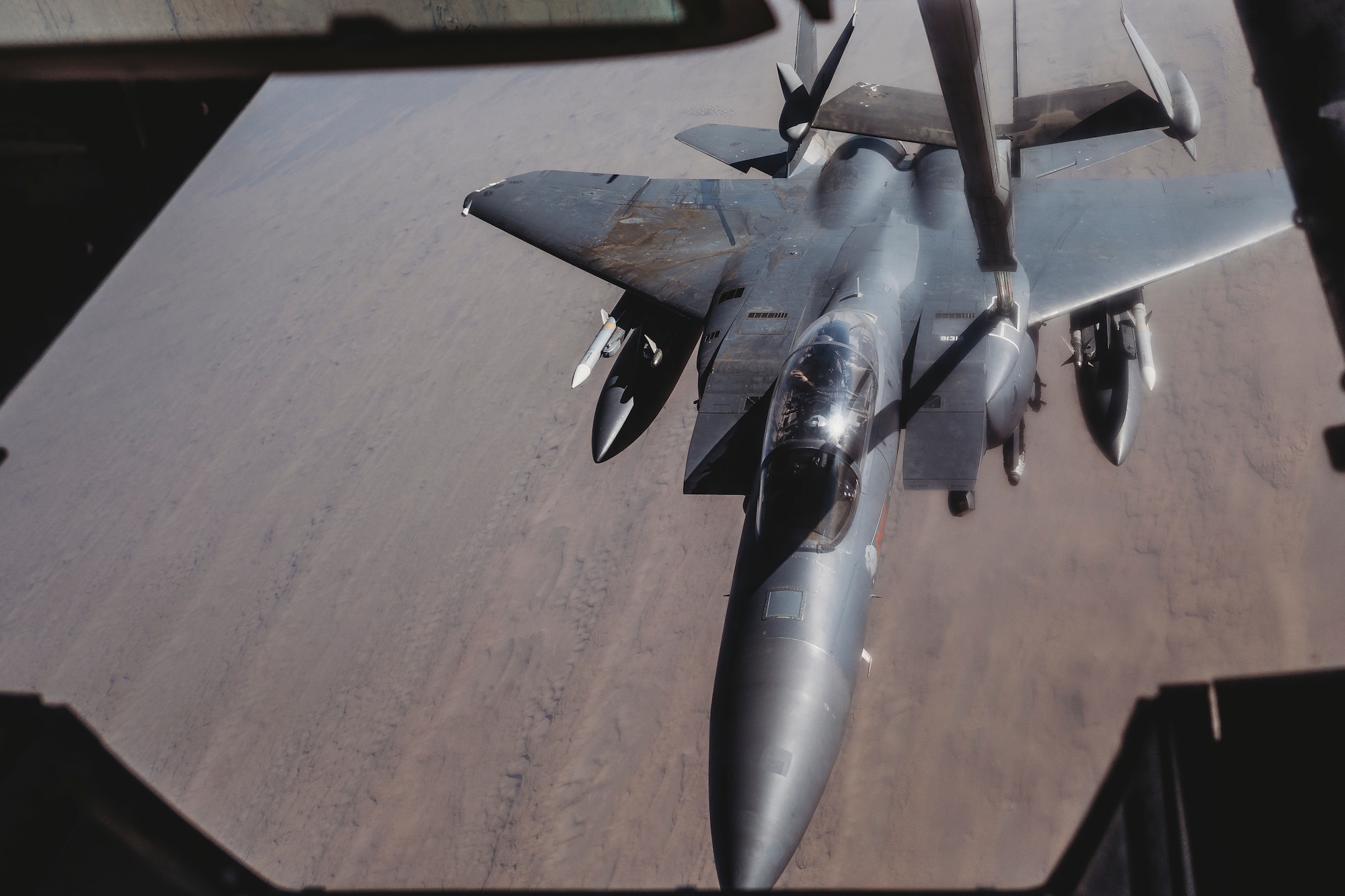 U.S. Air Force Capt. Miranda Bray, 494th Expeditionary Fighter Squadron, F-15E Strike Eagle fighter pilot,  deployed to Al Dhafra Air Base as part of an agile combat employment, a form of operations that increases the pace and frequency of missions while maximizing efficiencies.