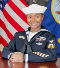 NORFOLK, Va. -- (June 11, 2021) Official portrait of Petty Officer 1st Class Hiesha Pinkston, 2020 Center for Naval Aviation Technical Training Sailor of the Year. (U.S. Navy photo)