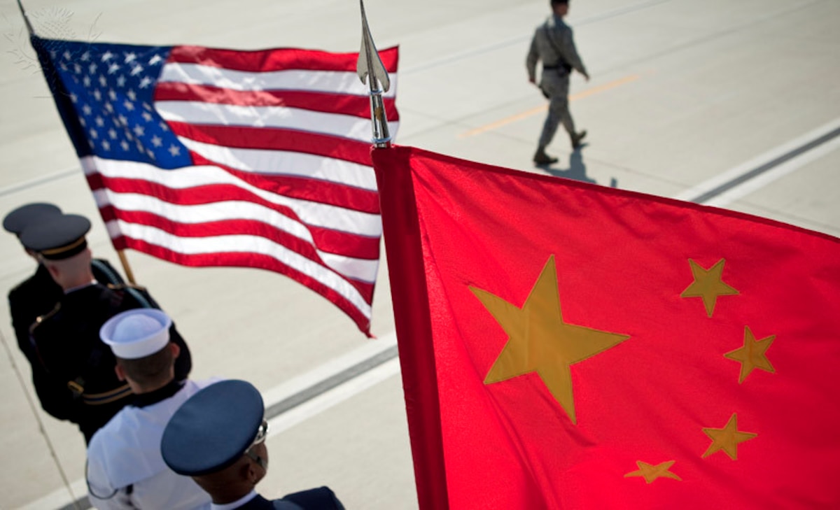 Flags,US, China