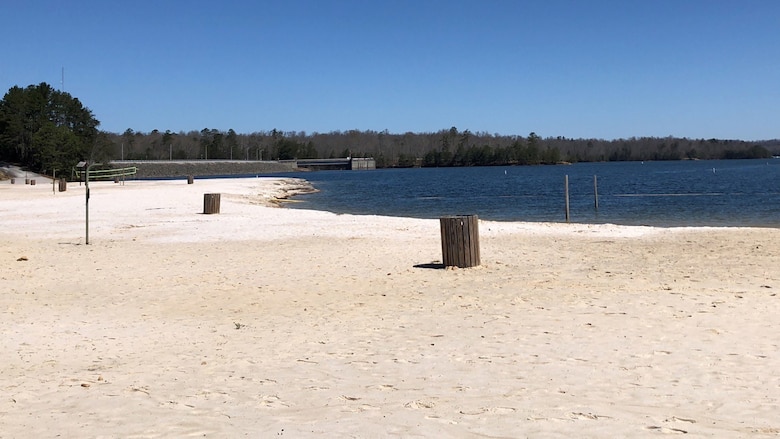 The U.S. Army Corps of Engineers Nashville District announces that Spillway Beach at Laurel River Lake, Kentucky, is reopening today for swimming. (USACE photo by Cody Hensley)