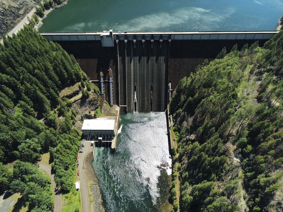 Detroit Dam Aerial View