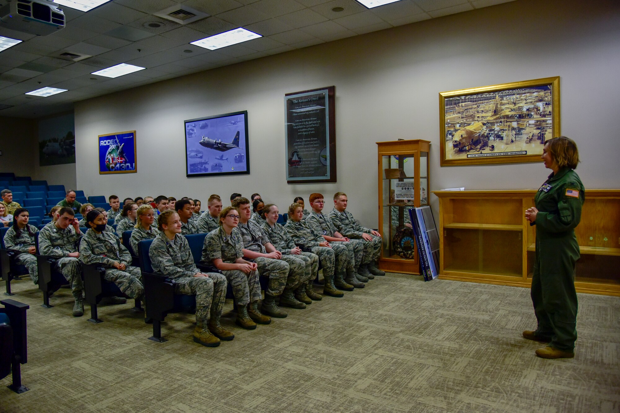 Vice commander speaks to Junior ROTC cadets.