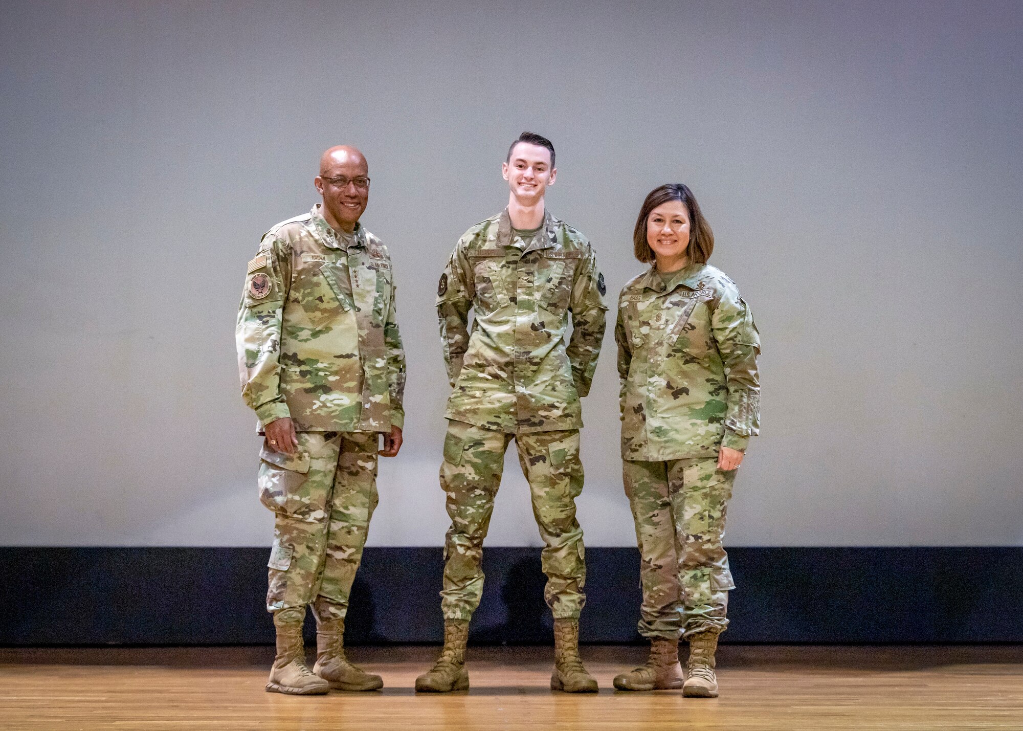 Several Airmen were recognized for their innovations and duty performance accomplishments during the all call. (U.S. Air Force photo by Airman 1st Class Joshua Hastings)