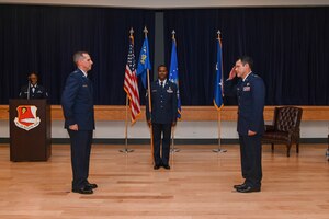 Col. Erik Aufderheide assumes command of the 940th Air Refueling Wing June 12, 2021, at Beale Air Force Base, California.