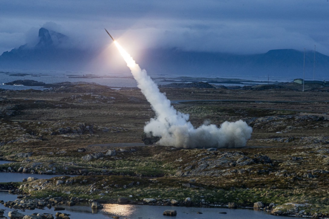 The 24th Marine Expeditionary Unit conducted its first High Mobility Artillery Rocket System launch in Europe, May 31, 2021. Further integrating the Marines in a joint environment and capitalizing on its strategic lift capabilities. The vehicle-mounted precision rocket system was incorporated in At-Sea Demo/Formidable Shield as the Corps looks for ways to incorporate the detachment in the maritime and littoral environment.