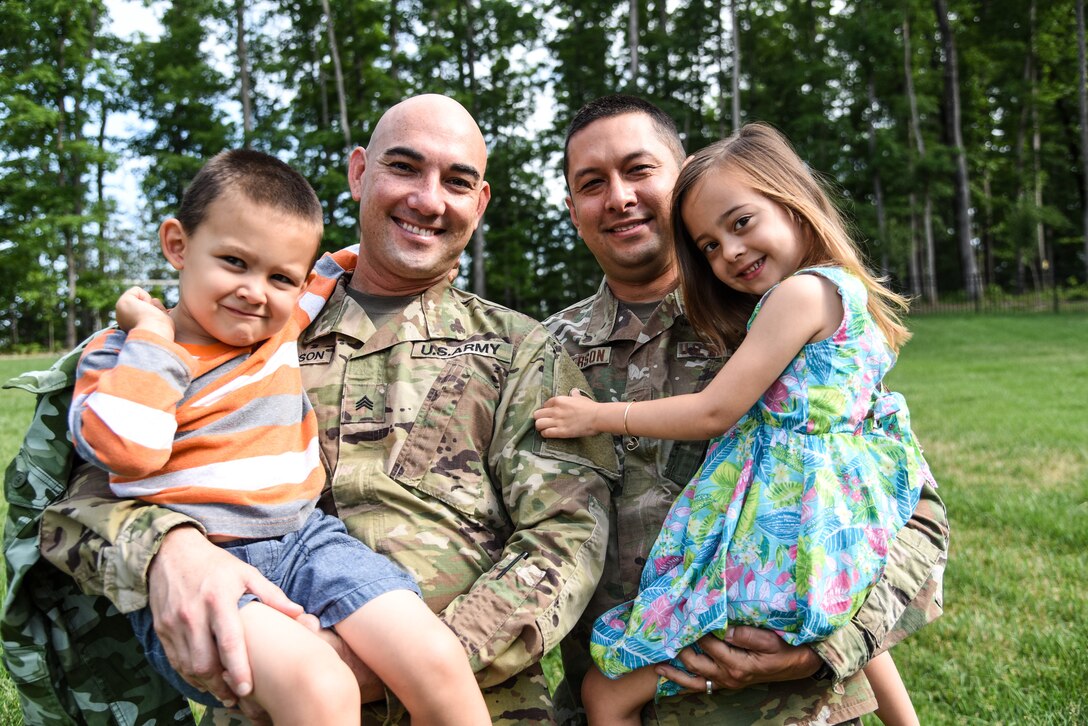 Maj. Patterson serves full-time as the Virginia National Guard’s deputy human resources officer and Sgt. Patterson recently accepted an Active Guardd/Reserve, or AGR, position at the Sandston-based 2nd Battalion, 224th Aviation Regiment. The pair say being a dual military couple has unique challenges.