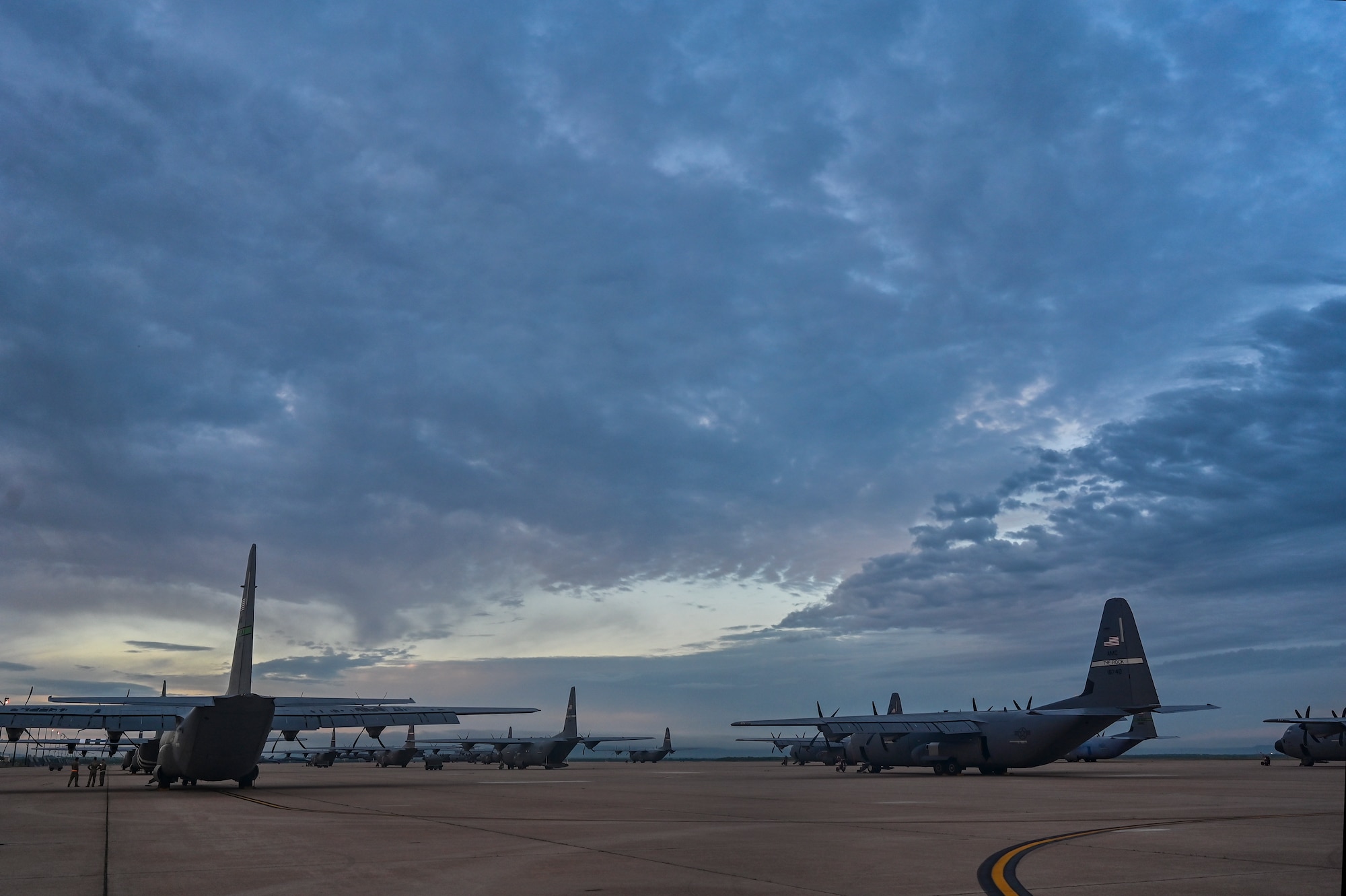 C-130s on flight li ne