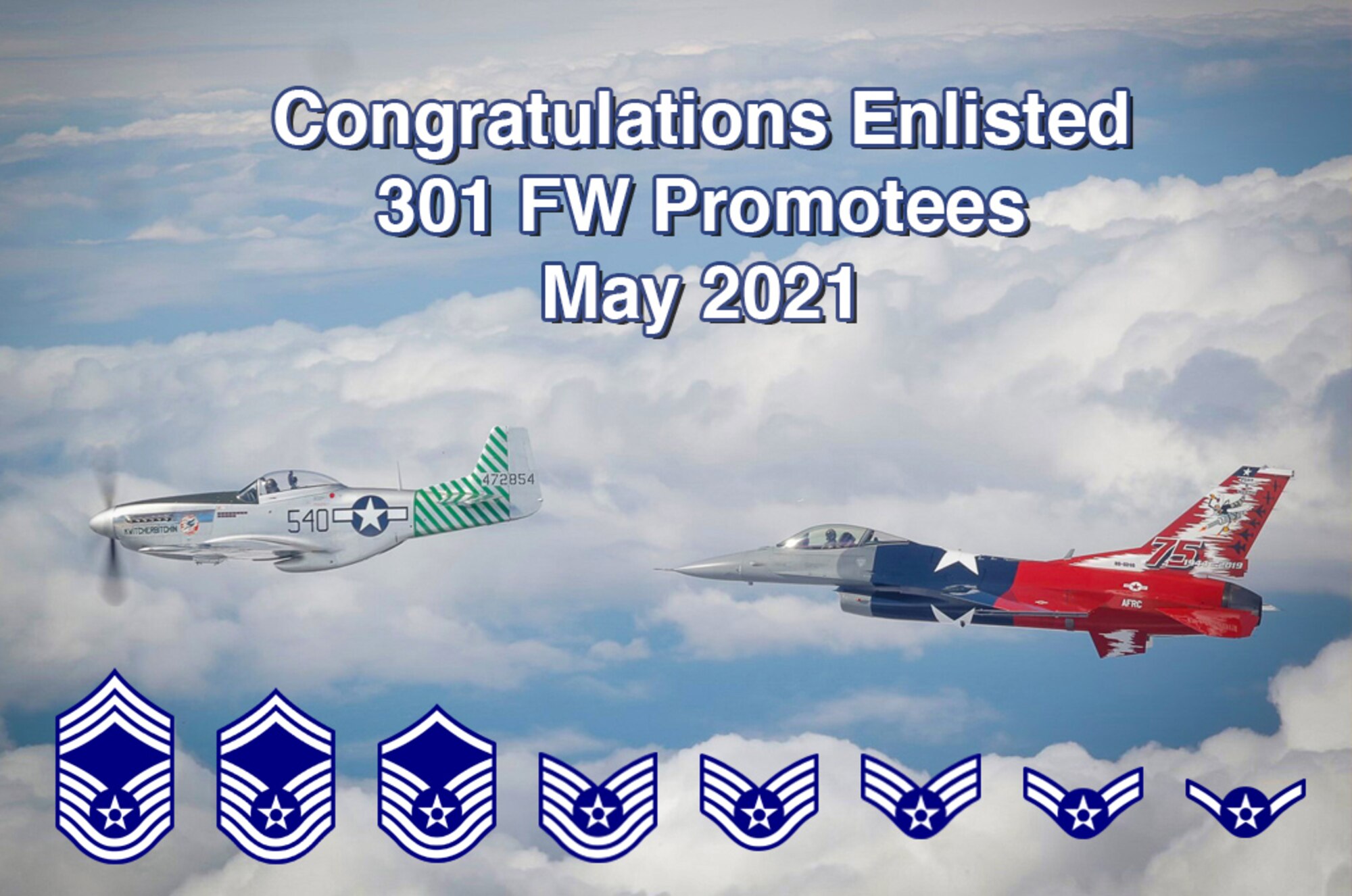 301 FW Enlisted Promotees 2021