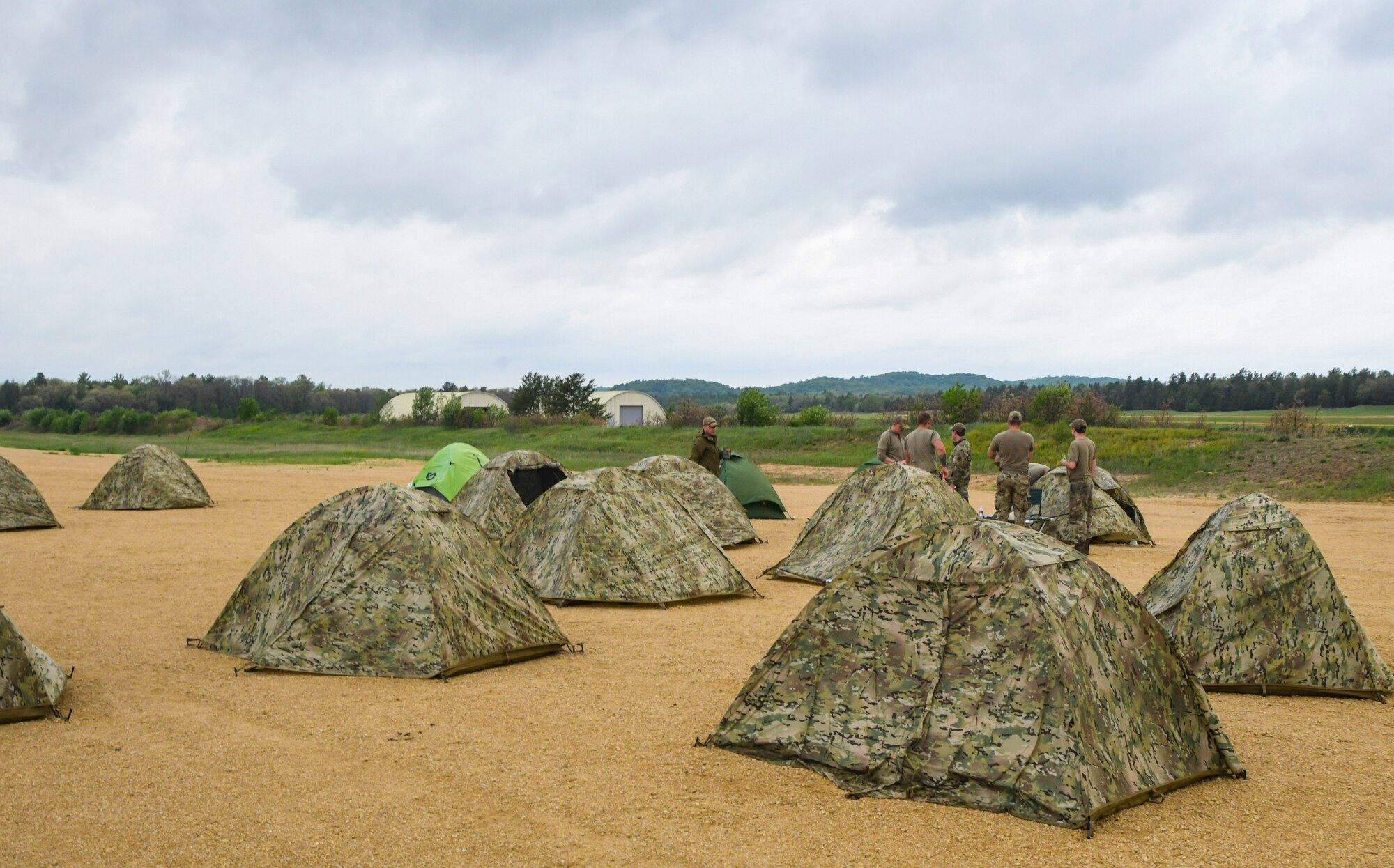 A photo of a group of tents