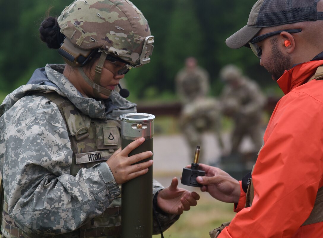 Virginia National Guard Soldiers assigned to the Winchester-based 3rd Battalion, 116th Infantry Regiment, 116th Infantry Brigade Combat Team train on the M3E1 Multi-purpose Anti-armor Anti-personnel Weapon System June 4, 2021, at Maneuver Training Center Fort Pickett, Virginia.