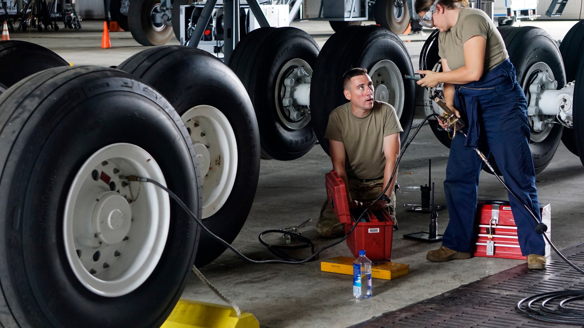 Westover installs upgraded tire pressure monitoring system on C-5M