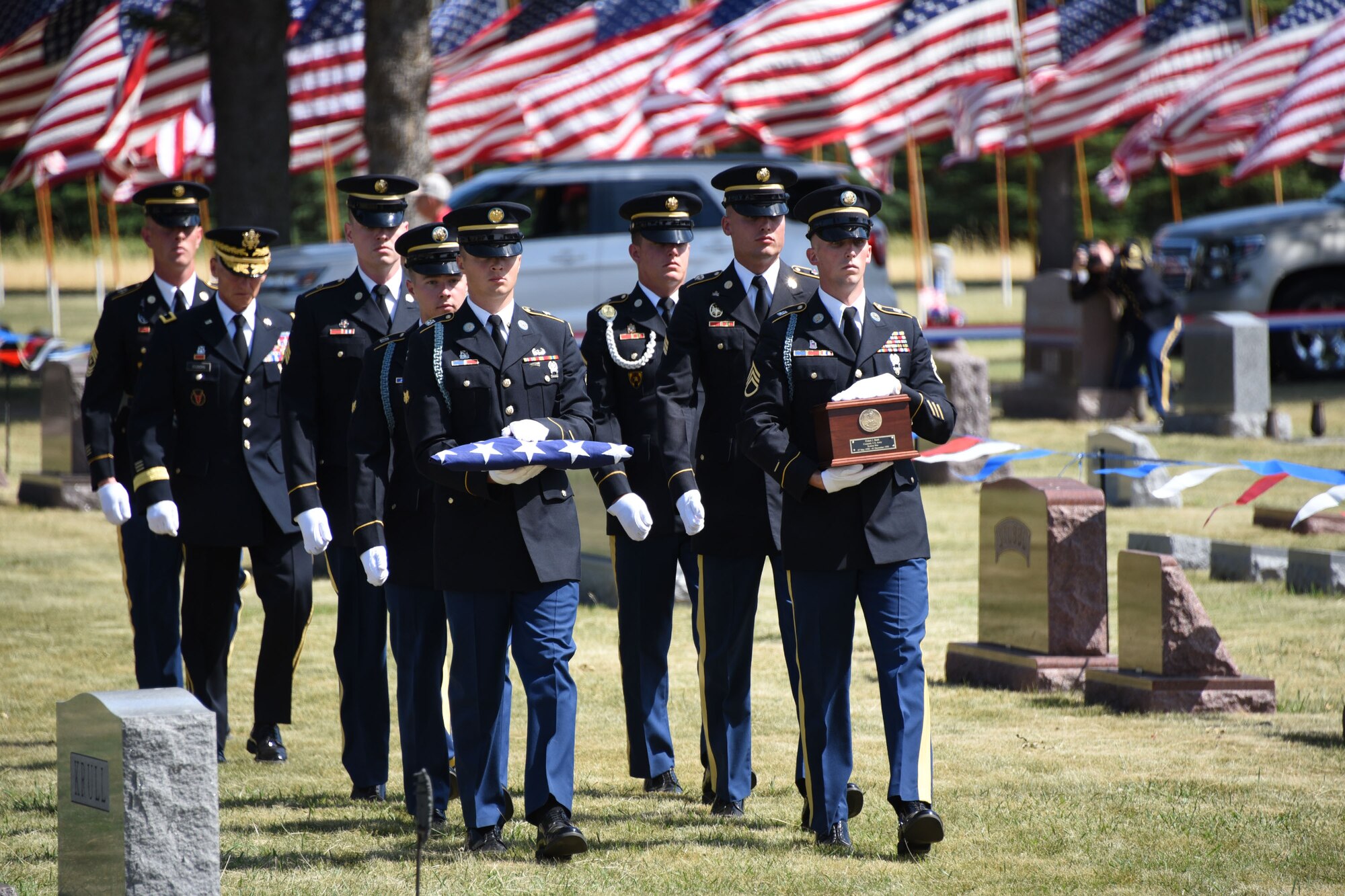 Funeral services of Army Cpl. Eldert J. Beek in George, Iowa on June 14, 2021. Beek was killed in action during the Korean war on December 1, 1950