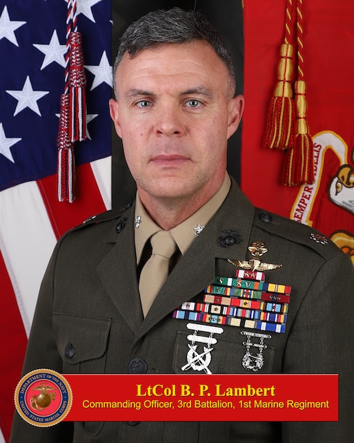 Lieutenant Colonel Bart P. Lambert > 1st Marine Division > Biography