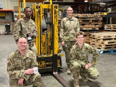 Soldiers of the United States Property and Fiscal Office Supply Support Activity, Alaska Army National Guard, pose for a photo Apr. 13, 2021 on Joint Base Elmendorf-Richardson.(Courtesy photo)