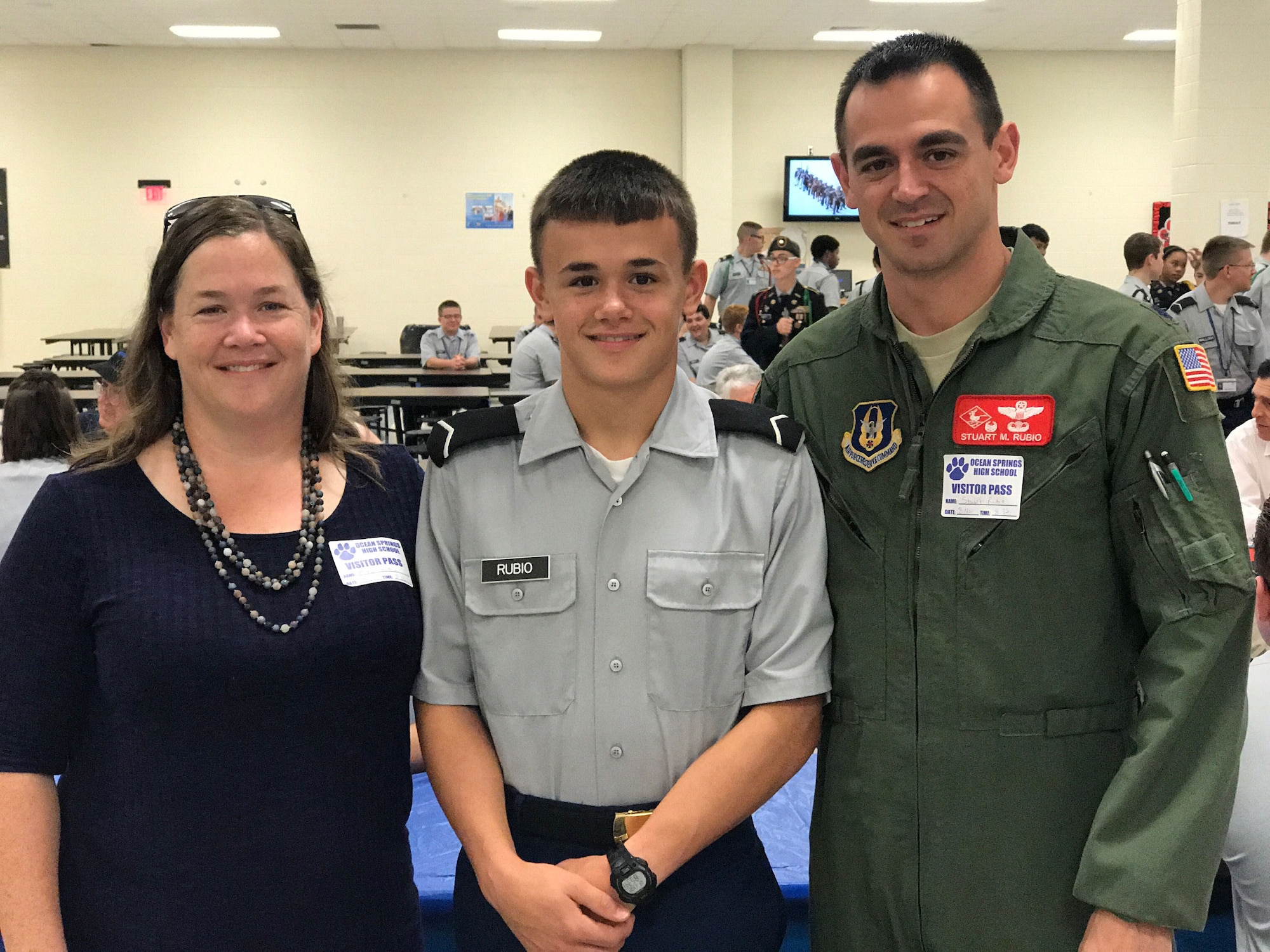 Col. Stuart Rubio, 403rd Wing commander, and his wife Megan, graduated from the Air Force Academy in 1998 and 1997. In June 2021, their son Ashton departs to start his first year at the Academy and is scheduled to graduate in the class of 2025. (U.S. Air Force courtesy photo)